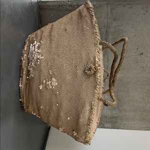 Beach glitter tote